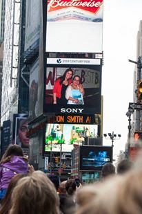 Sami and Chloe on the JumboTron